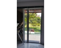 Roller Screen Door with heat resistant mesh